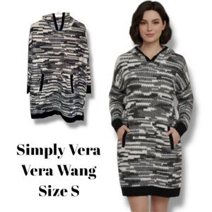 Simply Vera Vera Wang Soft Knit Sweater Dress Tunic Hoodie Camo Loungewear Small